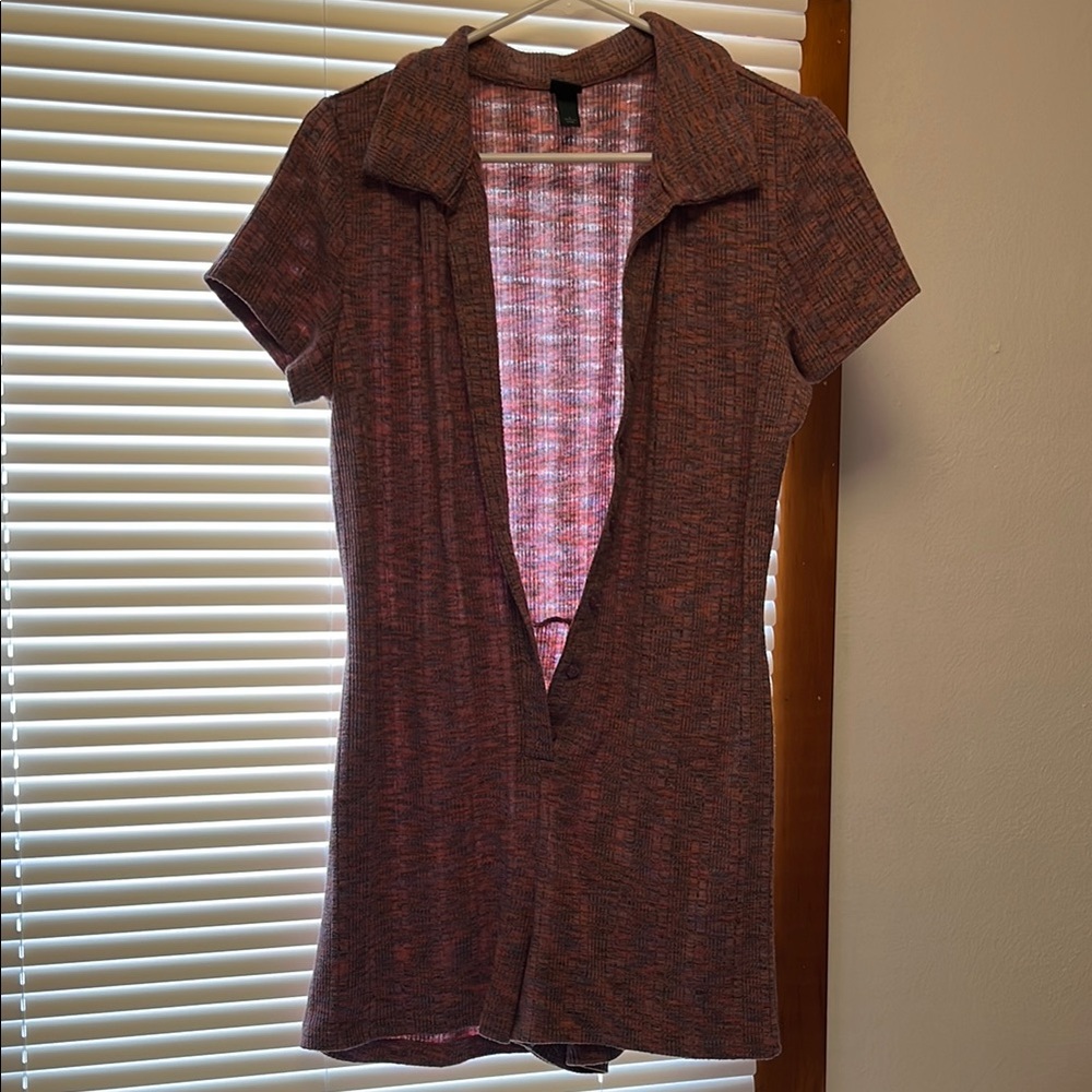 Short Sleeve Knit Romper